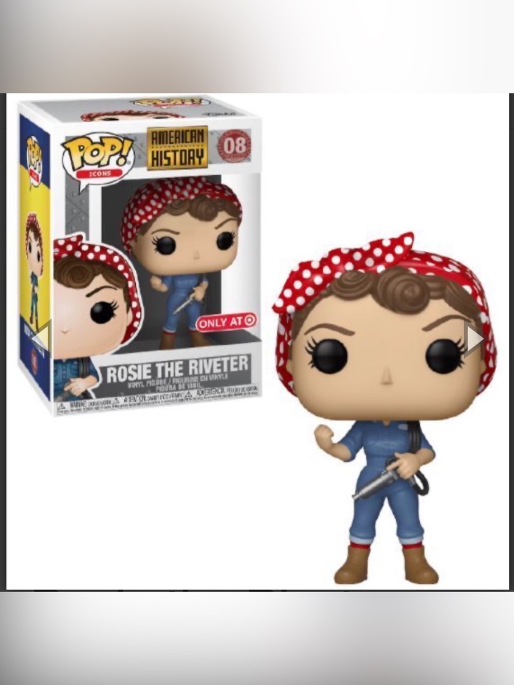 Vaulted New Box 2019 Target Exclusive American History “Rosie The Rivetor” Funko